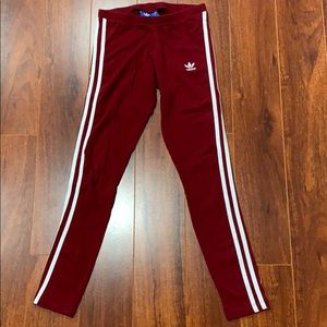 Adidas maroon leggings